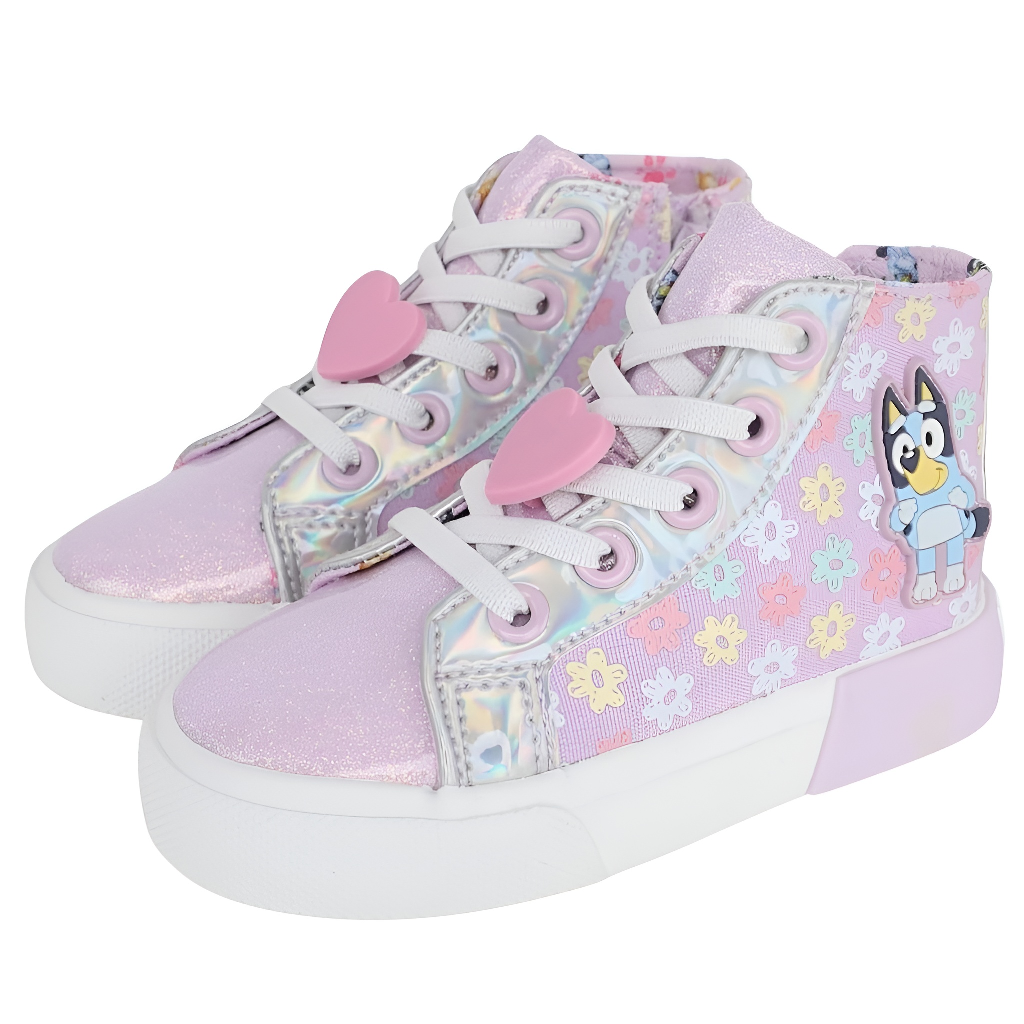 Lilac High Top Kids Character Style Sneakers