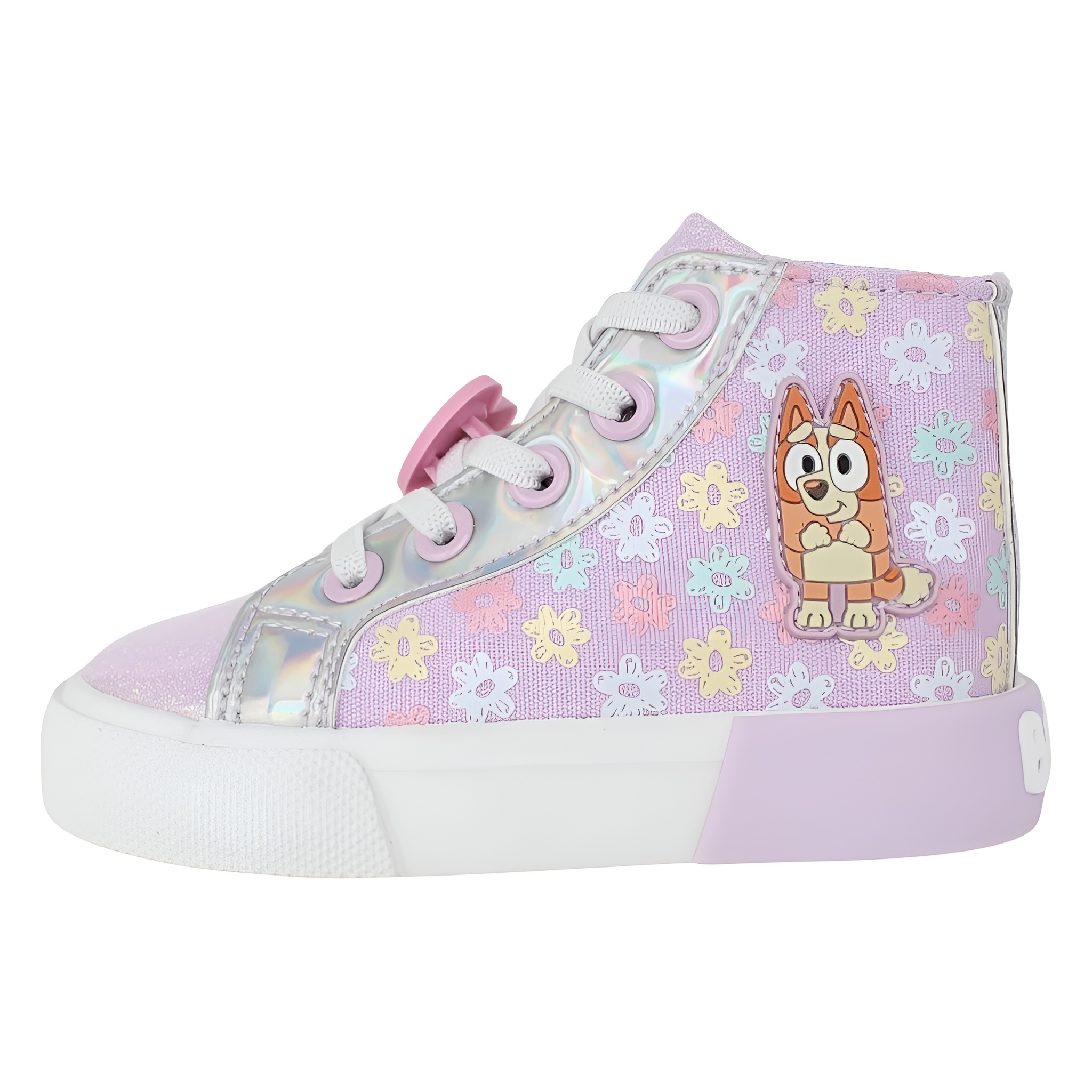Lilac High Top Kids Character Style Sneakers