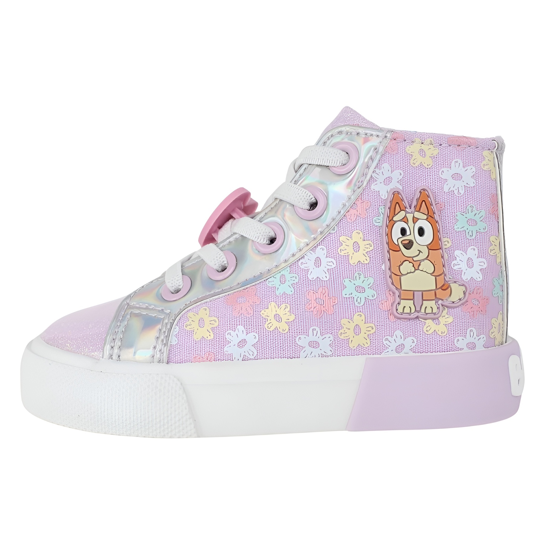 Lilac High Top Kids Character Style Sneakers