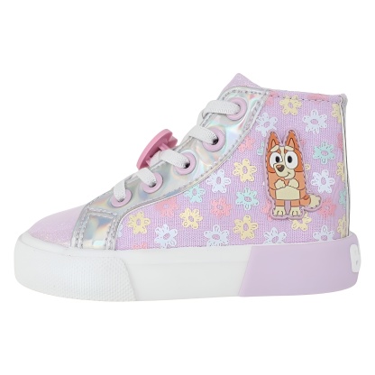 Lilac High Top Kids Character Style Sneakers