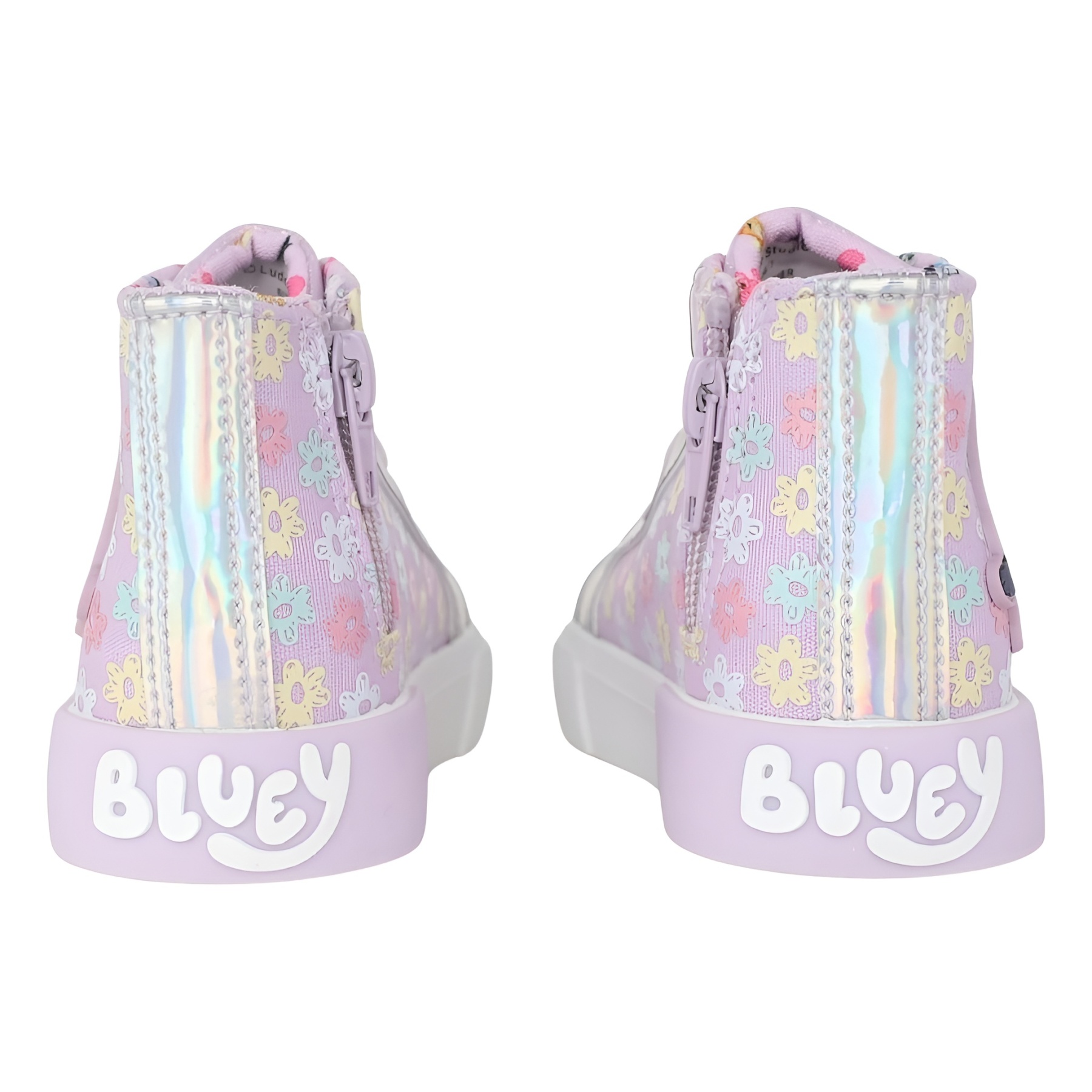 Lilac High Top Kids Character Style Sneakers