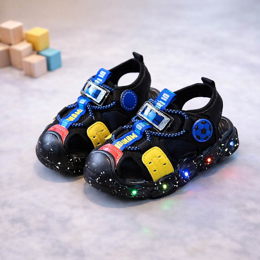The Shiny Soccer Led Casual Shoes For Babies