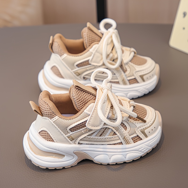 Lightweight Low Top Spring Fall Striped Casual Athletic Sneakers For Kids
