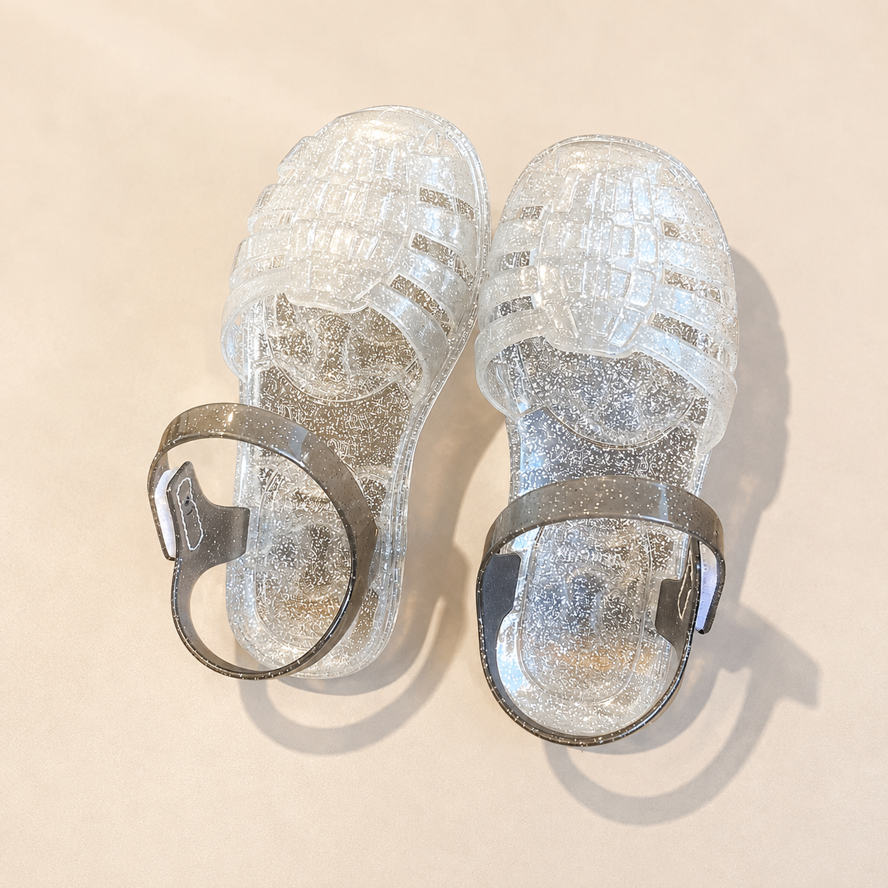 Casual Summer Glitter Outdoor Flat Sandals For Girls