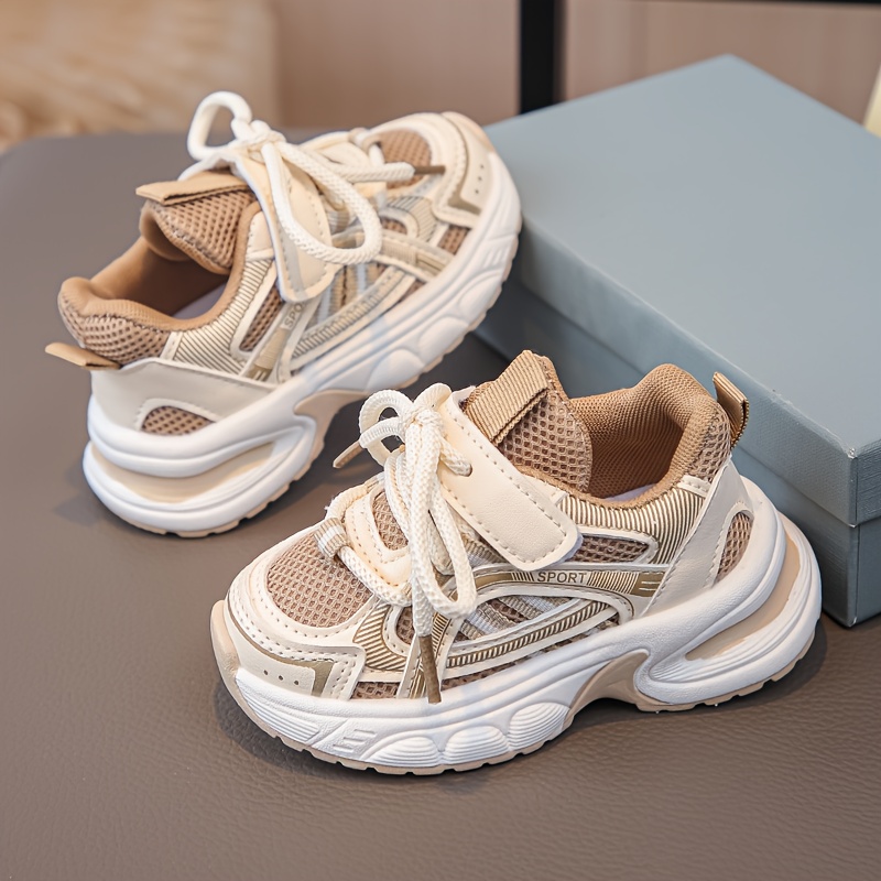 Lightweight Low Top Spring Fall Striped Casual Athletic Sneakers For Kids