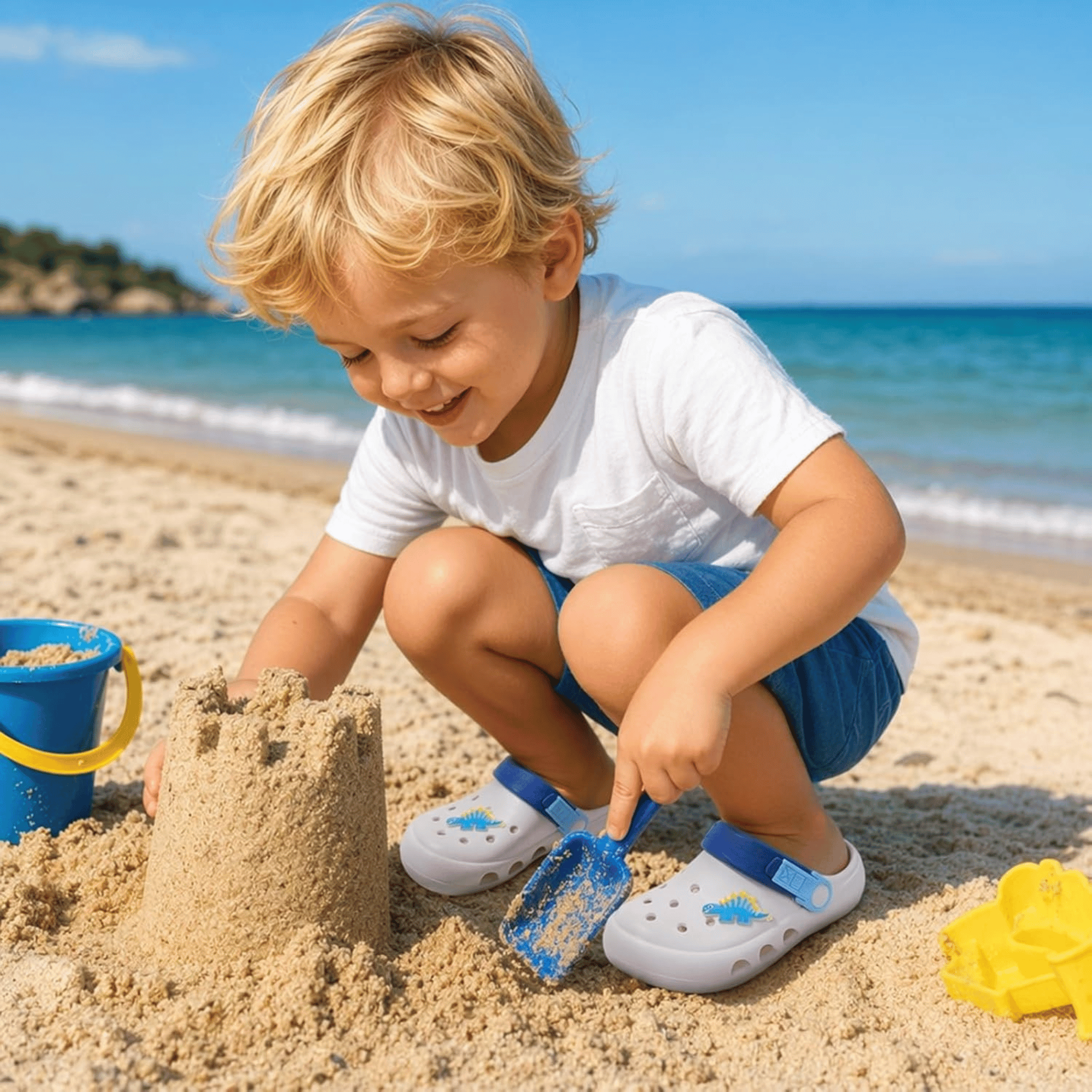 Dinosaur Slip On Summer Slides Sandals For Kids