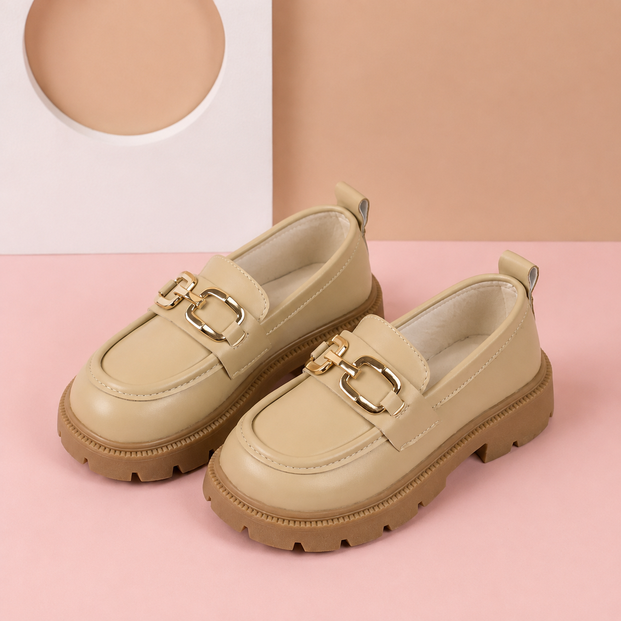 Lightweight British Style Flat Princess Loafers For Girls