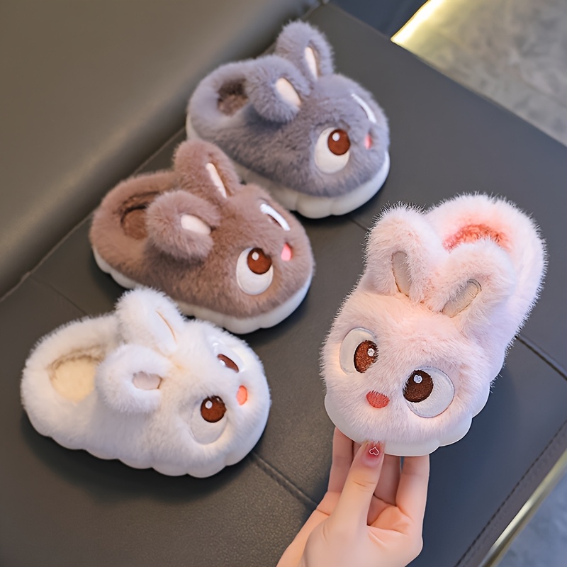 Fuzzy Bunny Style Indoor Slippers For Girls