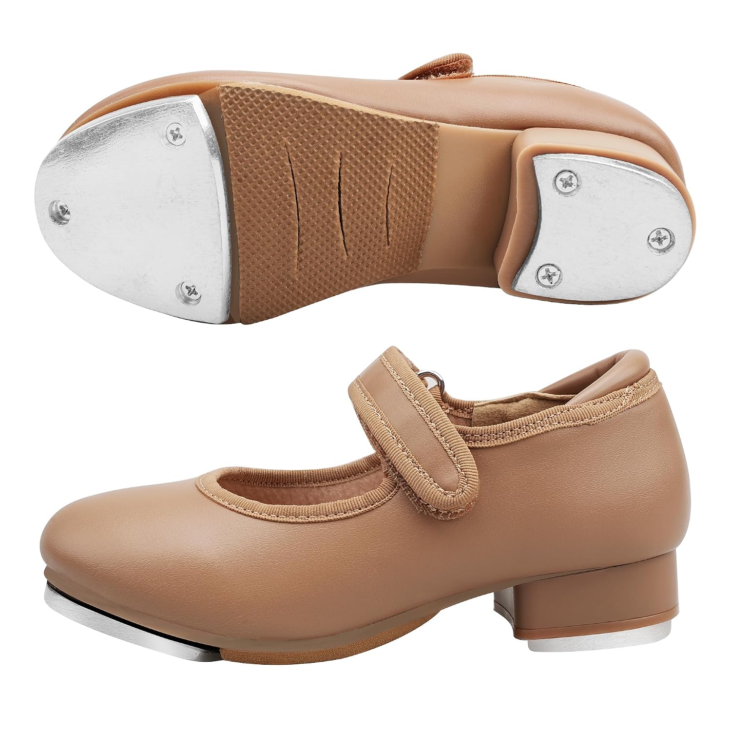 Classic Tap Dance Shoes with Adjustable Strap For Girls