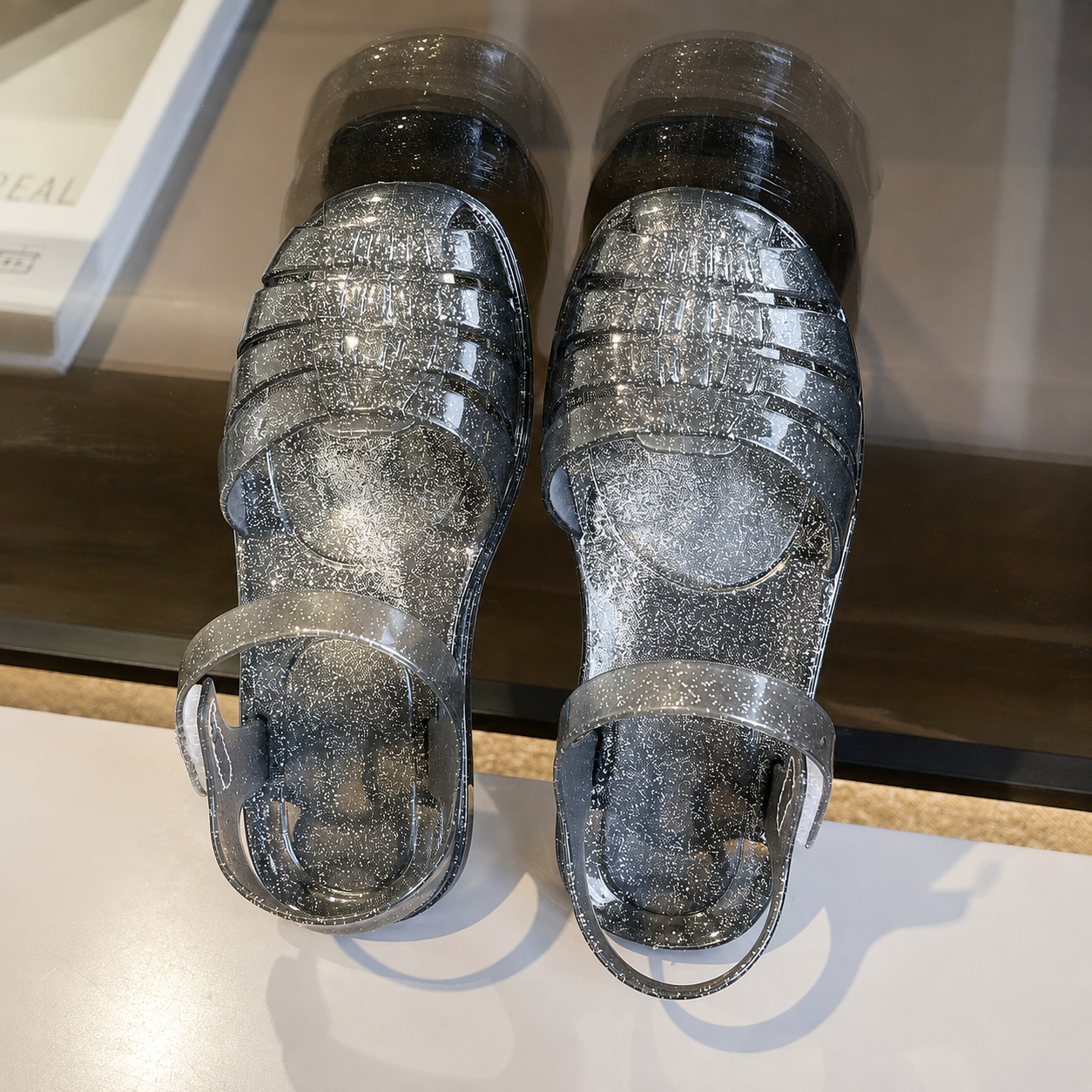 Casual Summer Glitter Outdoor Flat Sandals For Girls