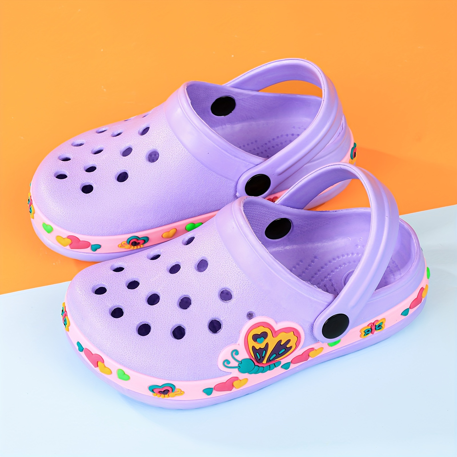 Casual Non Slip Pinted Summer Wear Flat Clogs For Kids