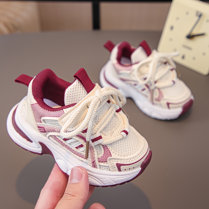 Lightweight Low Top Spring Fall Striped Casual Athletic Sneakers For Kids