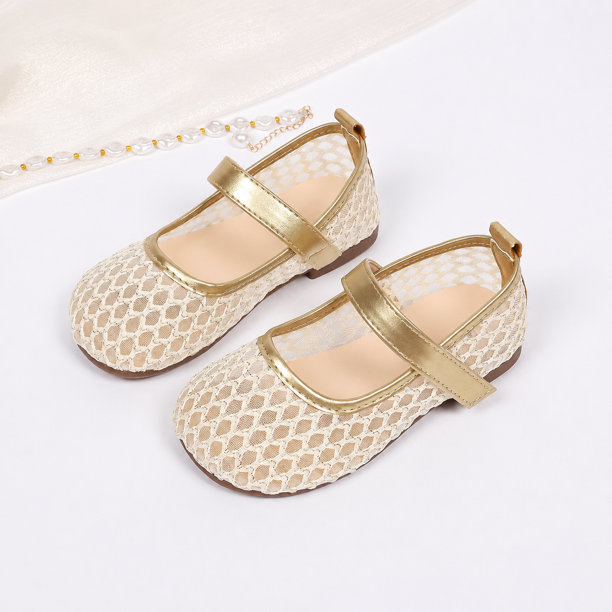 Party Travel Embroidered Flat Ballet Shoes For Girls