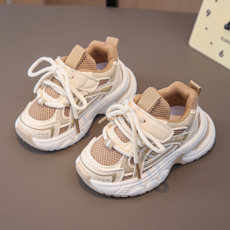 Lightweight Low Top Spring Fall Striped Casual Athletic Sneakers For Kids