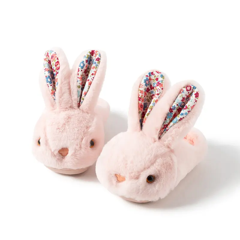 Bunny Plush Indoor House Slippers For Kids