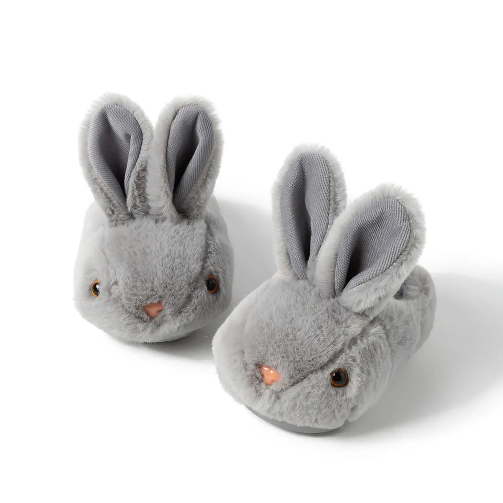 Girls Toddler Slippers Boys House Shoes For Little Kids Cute with Bunny Design Plush Indoor Slippers Non-Slip Comfortable Soft Cotton Footwear