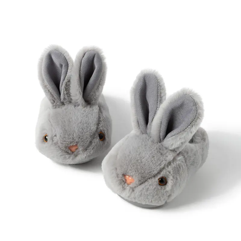 Bunny Plush Indoor House Slippers For Kids