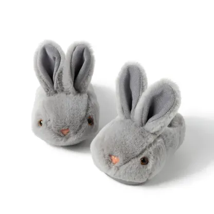 Bunny Plush Indoor House Slippers For Kids