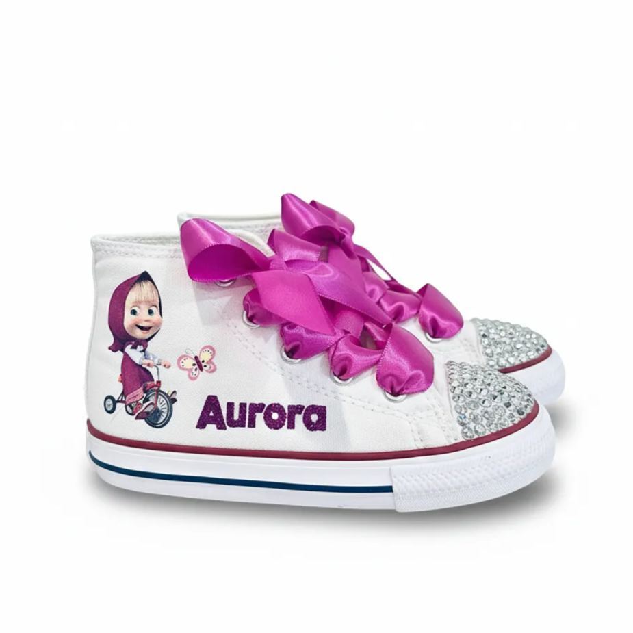 Birthday Canvas Shoes With Ribbon Lace Design