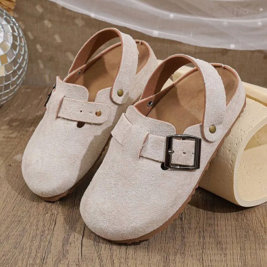 Retro Fashion Slouchy Slip On Shoes For Girls