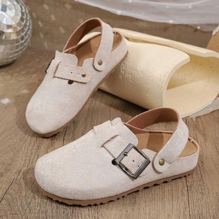 Retro Fashion Slouchy Slip On Shoes For Girls