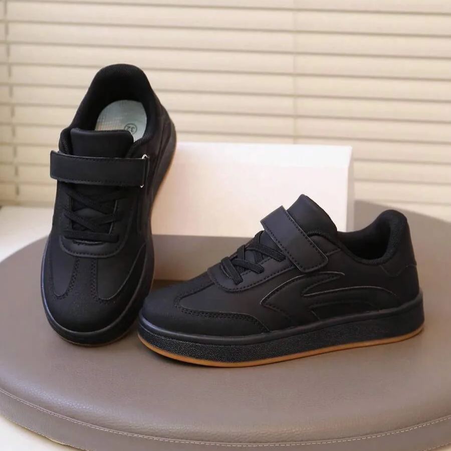 Casual Flat Hook And Loop Sports Shoes For Boys