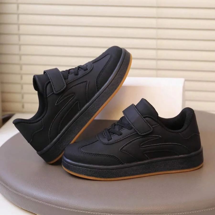 Casual Flat Hook And Loop Sports Shoes For Boys