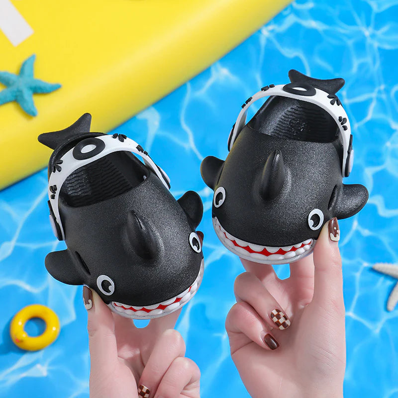 Shark Themed Sandals With Adjustable Strap