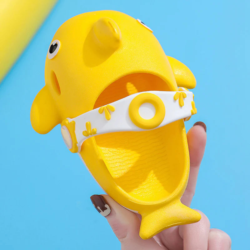 Shark Themed Sandals With Adjustable Strap