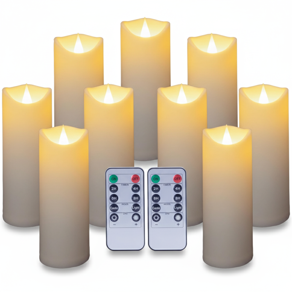 Flameless LED Candles With Remote And Timer Outdoor Waterproof