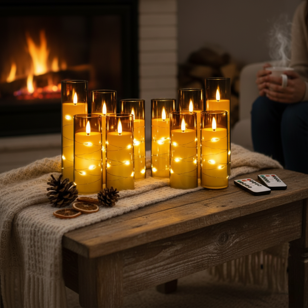 Flameless LED Candles With Remote And Timer Outdoor Waterproof