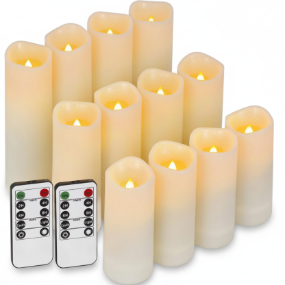 Flameless LED Candles With Remote And Timer Outdoor Waterproof