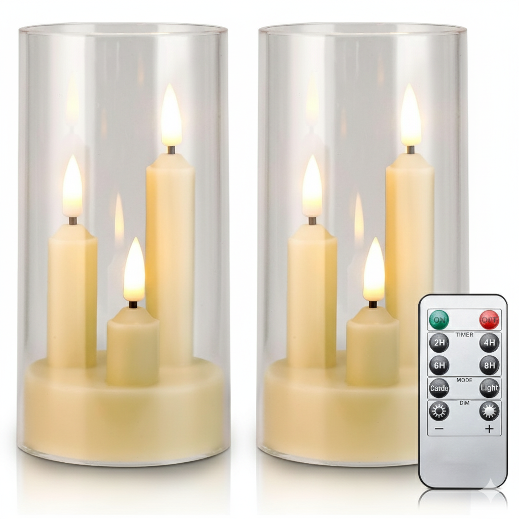Flameless LED Candles With Remote And Timer Outdoor Waterproof