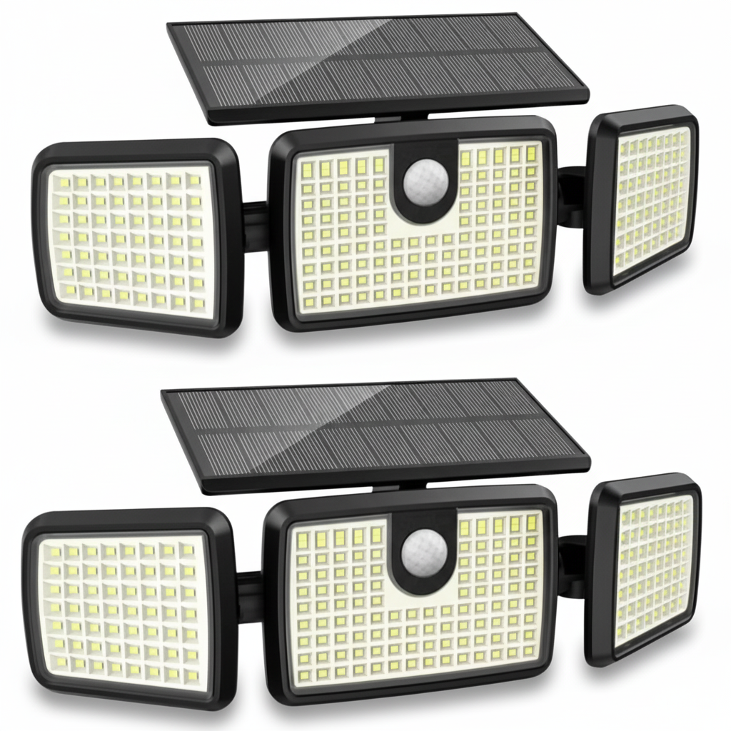 Solar Lights Outdoor Waterproof 2 Pack Motion Sensor Flood Lights