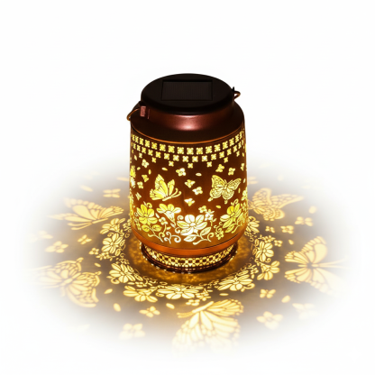 Outdoor Hummingbird Solar Lanterns Waterproof Hanging Metal Lights