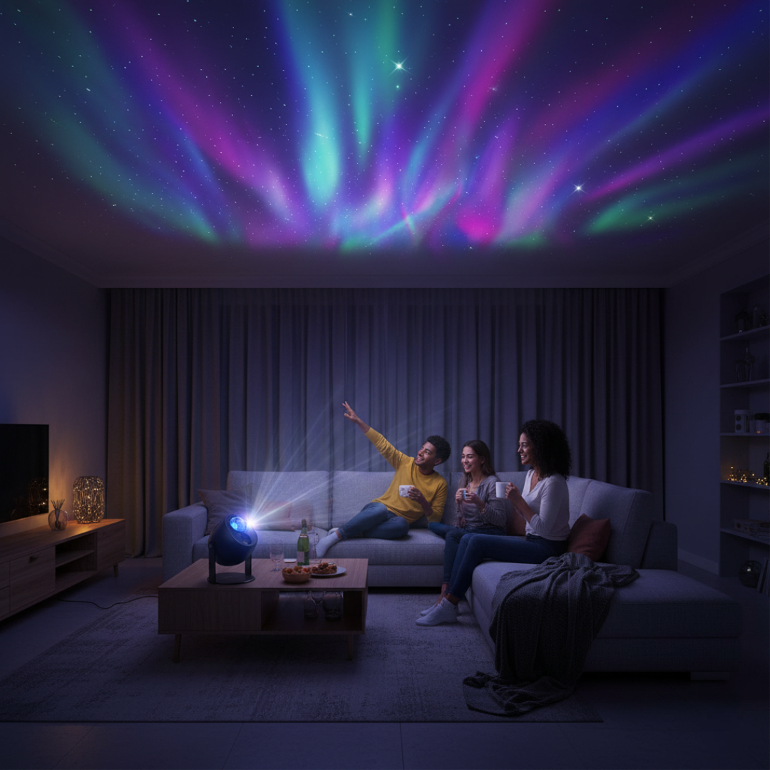 Star Light Projector With Aurora Effects