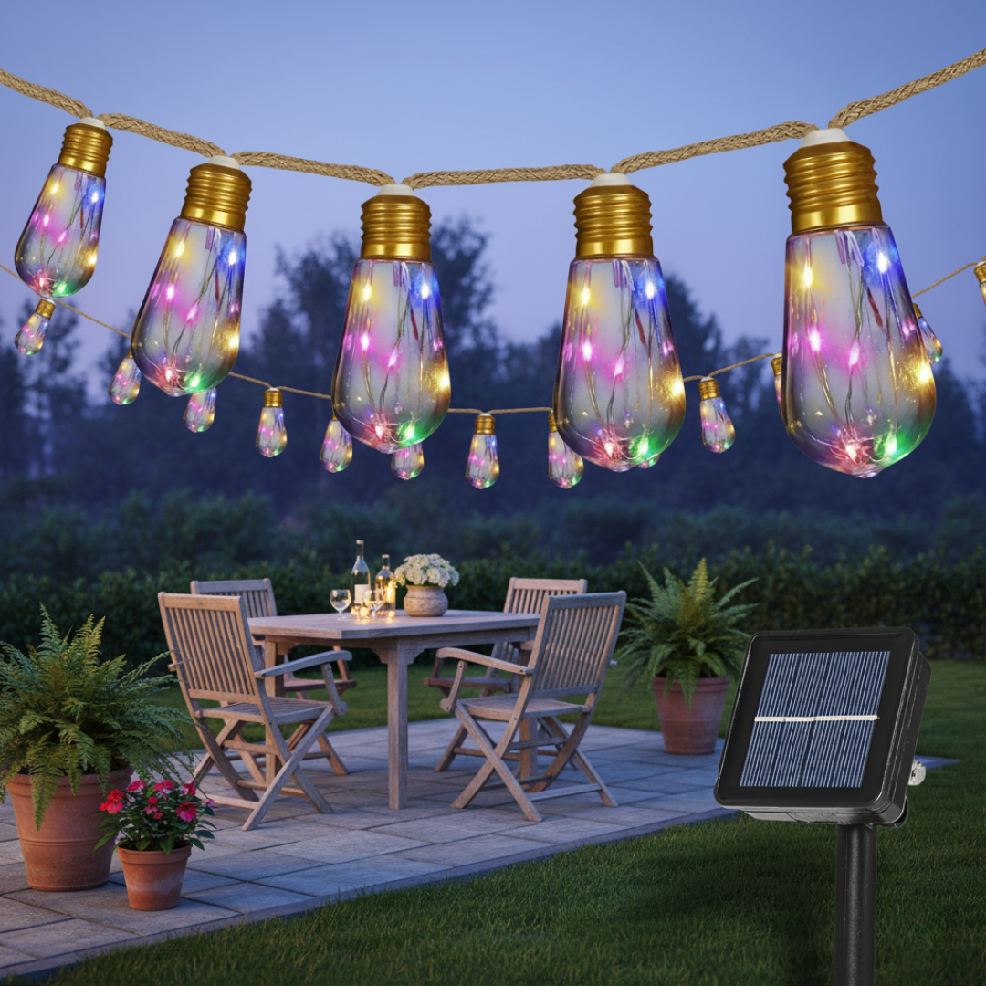 24FT Solar Outdoor String Lights