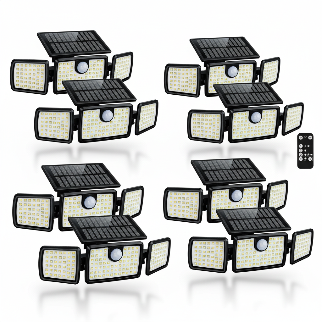 Solar Lights Outdoor Waterproof 3 Pack Motion Sensor Flood Lights
