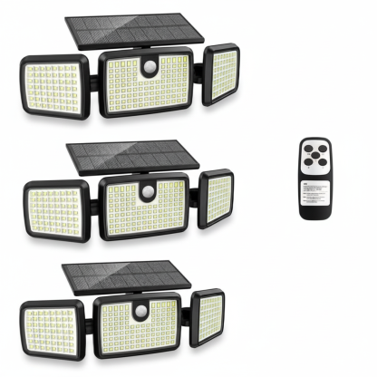 Solar Lights Outdoor Waterproof 3 Pack Motion Sensor Flood Lights