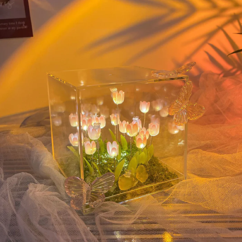 Luminous Tulip Reflection Night Lamp-LED Solar Fairy Lights