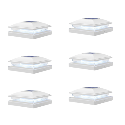 Dual Mode Waterproof Solar Post Cap Lights for Outdoor Fence