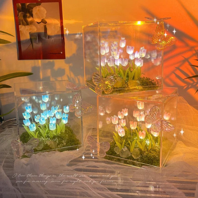 Luminous Tulip Reflection Night Lamp-LED Solar Fairy Lights
