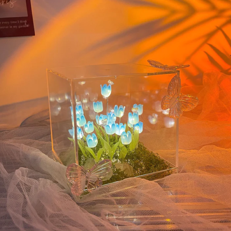 Luminous Tulip Reflection Night Lamp-LED Solar Fairy Lights