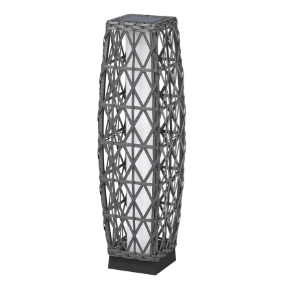 Outdoor Solar Wicker Floor Lamp