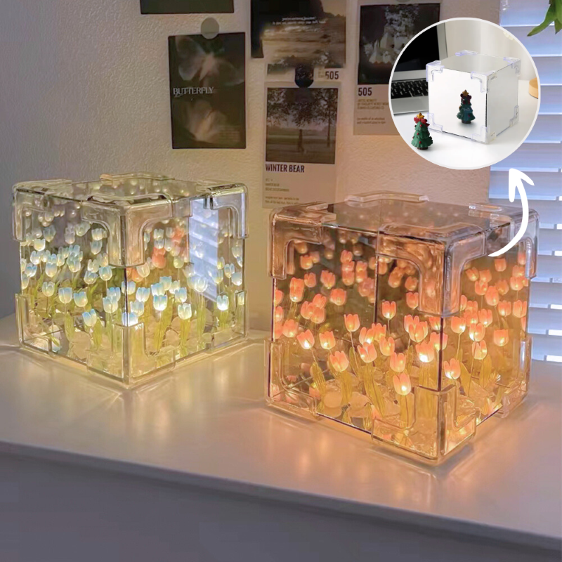 Luminous Tulip Reflection Night Lamp-LED Solar Fairy Lights