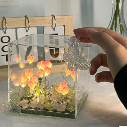 Luminous Tulip Reflection Night Lamp-LED Solar Fairy Lights