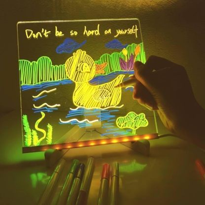 LED Note Board With 7 Colors Pen-LED Solar Fairy Lights