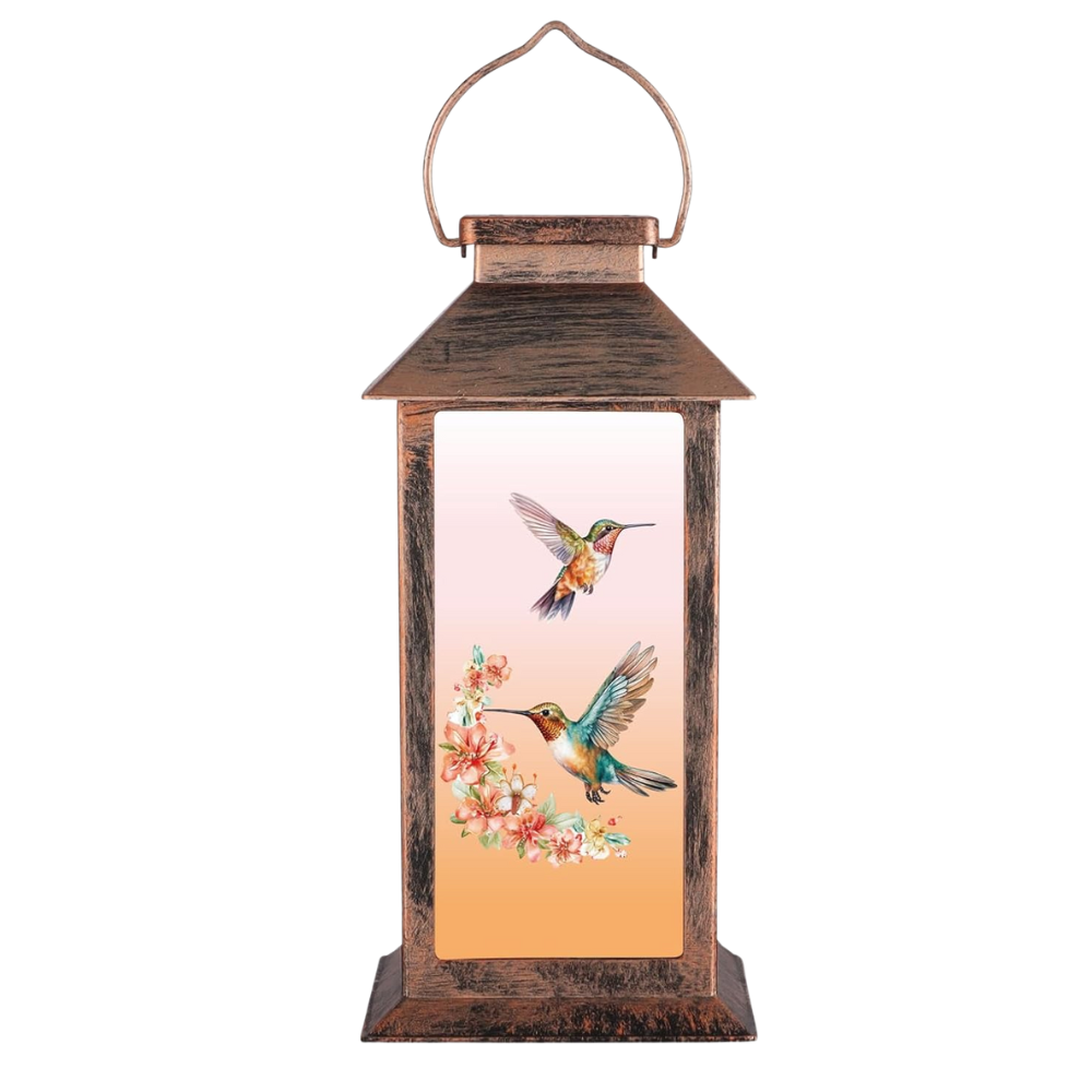 Waterproof Solar Lantern With Sunflower Butterfly Garden Decor