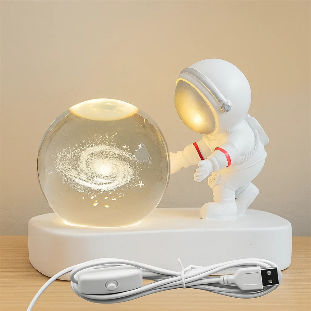 Galactic Globe LED Night Light with Crystal Lamp and USB Switch Gift For Kids
