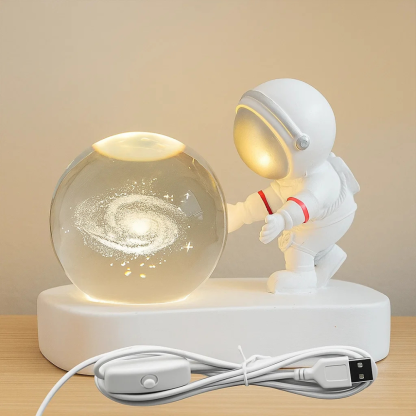 Galactic Globe LED Night Light with Crystal Lamp and USB Switch Gift For Kids